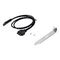 Pikkukuva 1 / 3: Sovitinjohto 19-nastainen USB 3.0 ulkoiseen USB Type-C -liitäntään 50 cm datansiirtokaapeli