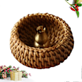 Miniatyrbild 2 av 2: Rattan Rökelsehållare Handgjord Rökelsebrännare Fat Ställ Portabel Askuppsamlare Bricka
