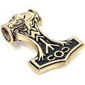 Miniatyrbillede 1 af 5: Smykker Rustfrit Stål Retro Charm Thors Hammer Amulett Mænds Vedhæng Med 55cm