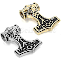 Miniatyrbillede 5 af 5: Smykker Rustfrit Stål Retro Charm Thors Hammer Amulett Mænds Vedhæng Med 55cm