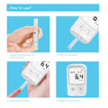 Miniatyrbilde 3 av 5: Hemoglobin Tester Hemoglobin Testsett Glucometer Måler Blodsukker, 50 Tester