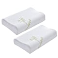 Miniatyrbilde 1 av 4: 2 stk. Hvite Putetrekk Memory Foam Putetrekk Nakkeputetrekk Soveputetrekk Putetrekk Hvit