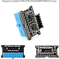 Miniatyrbild 5 av 5: Datorhuvudkort Usb 3.0 19pin Till 3.1 Typ-c Panel Er Typ-e Adapter 20 Till 19 Pin Expans