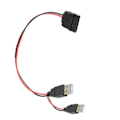 Miniatyrbild 3 av 4: Dubbel USB till SATA 15-stifts adapterkabel strömkabel för 2,5 SATA hårddisk