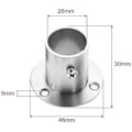 Miniatyrbilde 3 av 3: Stangholder Baseflenssett Rustfritt Klesstativ Brakett