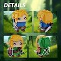 Pikkukuva 3 / 5: Link Rakennussarja, Link Toimintahahmot Pitävät Master Sword ja Hylian Shield, Lahjat Faneille Lapsille Aikuisten (334 Palasta)