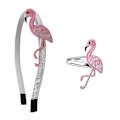 Pikkukuva 1 / 2: 2 kpl Flamingo Panta Kirjailtu Hiussarja Tytöille Päähineet Hiusneulat (Flamingo Hiukset ja Hiusneulat)