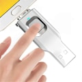Miniatyrbillede 5 af 5: Fingeraftryks Flash Drive Metal OTG Pendrive USB3.0 Type C til Laptop Telefon Lås Thumbdrive Jump USB