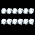 Miniatyrbilde 1 av 5: Isbiter for drikke med barlys, 7 fargerike LED-lys, vanntett isbit (Farge: Hvit)