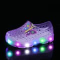 Børne LED Have Clogs, Bilmønster Swing Lysende Sandaler Åndbare Småbørnssko Størrelse 26 Indvendig Længde 16,7CM