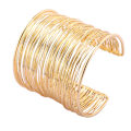 Miniatyrbild 3 av 4: Metallarmband, ihåligt öppet handsmide, bred version för kvinnor, punk-personlighet armband