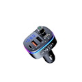 Pikkukuva 2 / 5: Bluetooth 5.0 Auton Sovitin, Qc3.0 Ja Pd 18w Usb C Auton Latauslaite, 9 Rgb Taustavala Auton Bluetooth-vastaanottimet, Fm-lähetin Auton Handsfree-puheluille, Siri