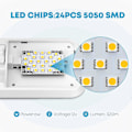 Miniatyrbild 2 av 5: 12V LED Taklampa för Husbil 280lm Taklampa Inredningsbelysning för Släpvagn Husbil med Strömbrytare (2-pack)