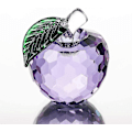 Miniatyrbillede 1 af 5: Krystalæble Papirvægt Kunstglas Frugt Samleobjekter Gave Til Valentinsdag Gave Hjem Bryllup Dekoration Ornament