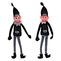 Miniatyrbillede 2 af 3: 12 tommer langbenet elf dukke, sort jule dreng elf legetøj, kan hænges eller dekoreres