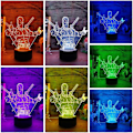 Miniatyrbillede 5 af 5: SBSG Deadpool 3D Natlampe Marvel Cool Hero Multifarvet Sort Base 7 Farver USB Touch & Fjernbetjening Bordlampe