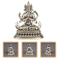 Miniatyrbild 3 av 4: Avalokitesvara-staty i mässing Avalokitesvara-prydnad Hemmakontor Bord Quan Yin-dekoration