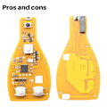 Miniatyrbillede 3 af 5: VVDI Key Pro 3/4 Knap Fjernbetjent Bilnøgle til BGA/BE/ V3.2 PCB Version Smart 315MHz/433MHz