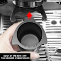 Miniatyrbild 3 av 5: 53mm Espresso Doseringsskål för Mätning av Kaffebönor och Malda Kaffebönor i Aluminium, Passar 54mm, Svart