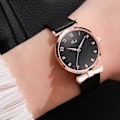 Miniatyrbild 4 av 5: 2022 Nya Damklockor Kvinnlig Läder Quartz Klocka Mode Casual Damarmbandsur Klocka Relogio
