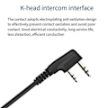 Miniatyrbild 3 av 5: Intercom Halsmikrofon Headset Halsvibration för -UV5R 888S 82 Halsstyrd Luftkanalheadset