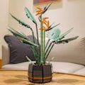 Pikkukuva 4 / 5: 1 kpl Bird of Paradise Strelitzia Reginae Ikuinen Kimppu Kukka Ruukussa Pieni Hiukkanen Kokoava Rakennuspalikkalelu