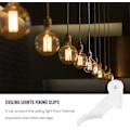Miniatyrbilde 4 av 5: Taklamper Festklips Stilige Taklampe Spenne LED Lys Spenner For Fast Bruk Av Takkroner Og Lamper (20 stk, Hvit)