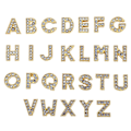 Pikkukuva 1 / 4: 26 kpl Strassikirjaimet Alloy Letters Charm -helmet rannekoruihin