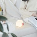 Miniatyrbillede 2 af 2: Silikone Gris Formet LED Natlampe Børn Baby Værelse Sengelampe USB Genopladelig Lampe med Timerfunktion (Varm Hvid)