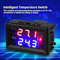 Miniatyrbilde 4 av 5: DC 12V Digital Termostat All Purpose Digital Temperaturregulator med Sensor, Temperaturmålingsområde: - 50  ~ 110