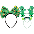 Miniatyrbild 1 av 4: 3 st Trendiga Hårband för St. Patrick's Day, Nyhet Kostym Grön Håraccessoar (Slumpmässig Stil)