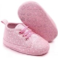 Miniatyrbillede 4 af 5: Babysko til drenge og piger - Bløde spædbørnssko, anti-slip, lette, førstegangsvandrere - Pink 11cm