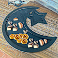 Miniatyrbilde 3 av 3: Ramadan Trettbrett i Tre - Eid-tallerkener - Ramadan-dekorasjoner - Serveringsutstyr (1 stk, Blå)
