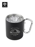 Miniatyrbild 2 av 3: 350 ml 304 rostfri campingmugg, lättvikts utomhusmugg med karbinhandtag