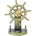 Miniatyrbillede 1 af 5: Metal Ror Ornamenter Zink Legering Retro Håndværk Kontor Dekoration Skib Pilot Ror Model Ornamenter Statue