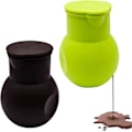 Miniatyrbillede 1 af 5: Chokolade Smeltepot Silikon Smør Smelter Mikrobølgeovn Non-Stick Smelte Opvarmning Pot Til Smør, Karamel, Mælk, Sukker (2 stk - Brun Og Grøn)