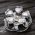 Miniatyrbillede 2 af 5: Universal Solid Crystal Glas Tekandevarmer Underkop Tilbehør | Tekandevarmer - Lys Slukkes Aldrig (Uden Tekande)