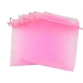 Miniatyrbilde 3 av 3: 100 stk 7x9cm Organza Trekksnorposer Smykkeposer Godteripose Små Gaveposer Til Bryllup (rosa)