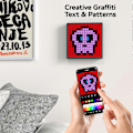 Miniatyrbild 4 av 5: LED Pixel Display, 16x16 Programmerbar Pixel Art Display med APP-kontroll, Kreativa Animationer, Rolig Text och Digital Klocka, Speltillbehör för Skrivbord