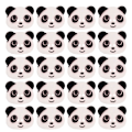 Pikkukuva 1 / 4: 100 kpl Koristeellisia Panda-nappeja Luova DIY Puuompelunapit