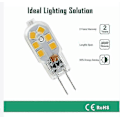 Miniatyrbillede 3 af 4: 12v G4 LED Pære, 1w svarende til 10w Halogenlampe, Varmt Hvidt 2700-3200k, Ikke-dimbar, Pakke med 10