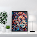 Miniatyrbild 3 av 7: Diamantmålning för vuxna, diamantmålning för vuxna och barn, diamantmålningssats, mosaiktillverkning, vardagsrum, heminredning