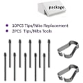 Pikkukuva 2 / 2: 10 kpl kynän kärkiä/kärkiä Boox Pen2 Pro-, Tab X-, Max Lumi2-, Note Air2-, Note Air2 Plus-, Nova Air C -kynään (10 kpl kärkiä/musta)
