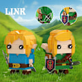 Pikkukuva 2 / 5: Link Rakennussarja, Link Toimintahahmot Pitävät Master Sword ja Hylian Shield, Lahjat Faneille Lapsille Aikuisten (334 Palasta)