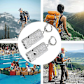 Miniatyrbild 3 av 3: Aluminiumlegering Treble Tre-rörs Högfrekvent Överlevnadsvissla Utomhus Bergsklättring Nödsituation Överlevnadsvissla