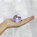 Miniatyrbillede 4 af 5: Krystalæble Papirvægt Kunstglas Frugt Samleobjekter Gave Til Valentinsdag Gave Hjem Bryllup Dekoration Ornament