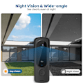 Miniatyrbild 2 av 5: Ny Tuya Smart APP Videodörrklocka Trådlös WiFi Fjärrvideo Intercom Övervakning Dörrklocka