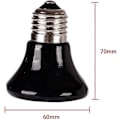 Miniatyrbillede 2 af 5: 25 Watt Mini Reptilvarmepærer 2-pak Infrared Keramiske Varmeapparater Intet Lys Sort