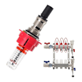 Miniatyrbillede 4 af 5: 6 stk. Gulvvarmemanifold Flow Meter, Visuel Flow Overvågningsregulator til Gulvvarme