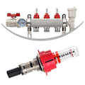 Miniatyrbillede 5 af 5: 6 stk. Gulvvarmemanifold Flow Meter, Visuel Flow Overvågningsregulator til Gulvvarme
